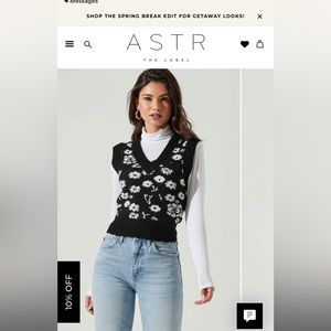 Brand New ASTR Sweater Vest